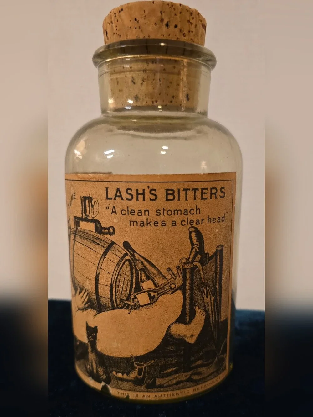 Vintage T.C. Wheaton Glass Apothecary Jar Bottle – Lash's Bitters Novelty Label